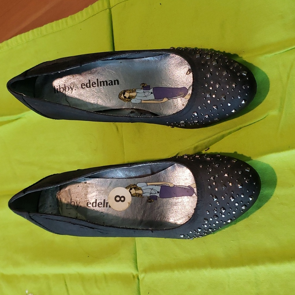 Libby Edelman - Black Studded Low Pumps